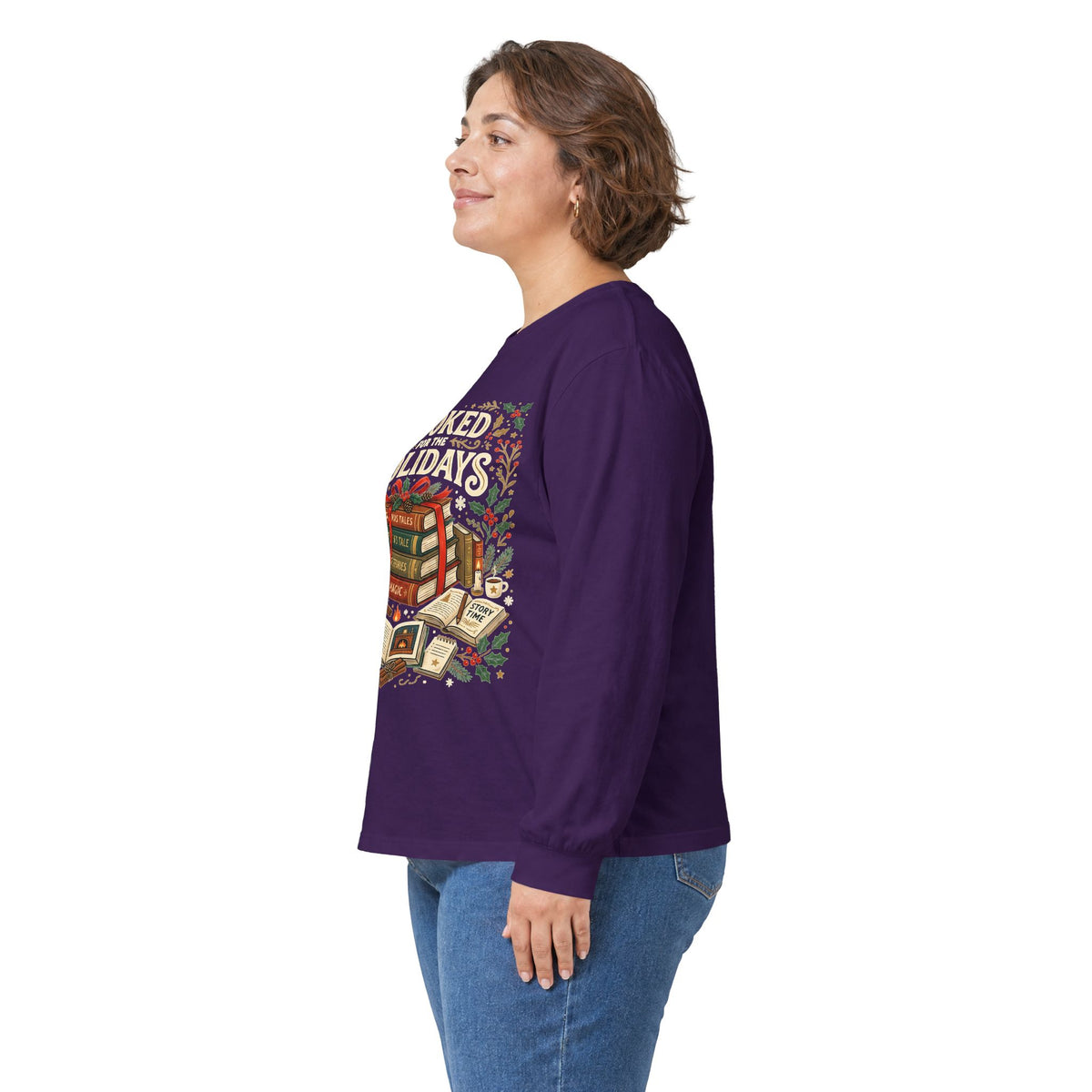 Booked for the Holidays Long Sleeve Tee