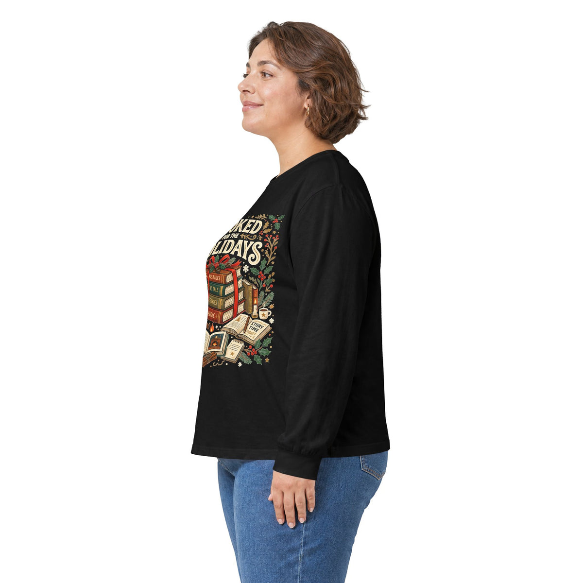 Booked for the Holidays Long Sleeve Tee