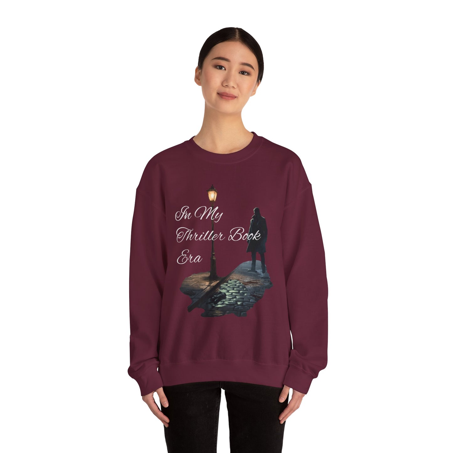 In My Thriller Book Era White Lettering Crewneck