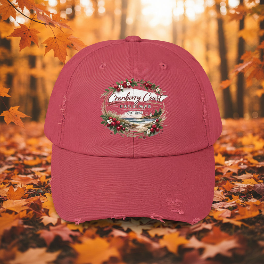 Cranberry Coast Boutique Distressed Hat