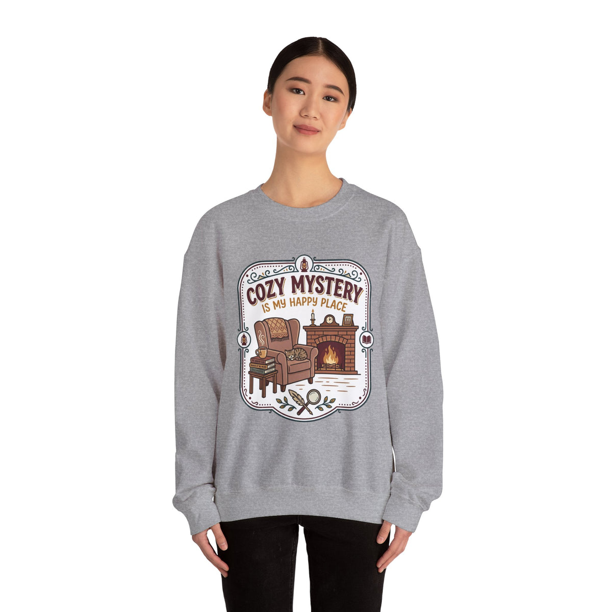 Cozy Mystery Is My Happy Place Crewneck