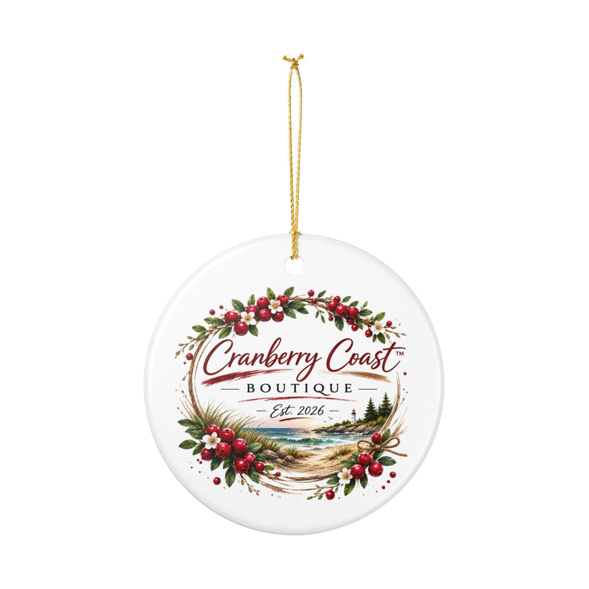 Ceramic Ornament  “Our First Christmas 2026” Holiday Keepsake