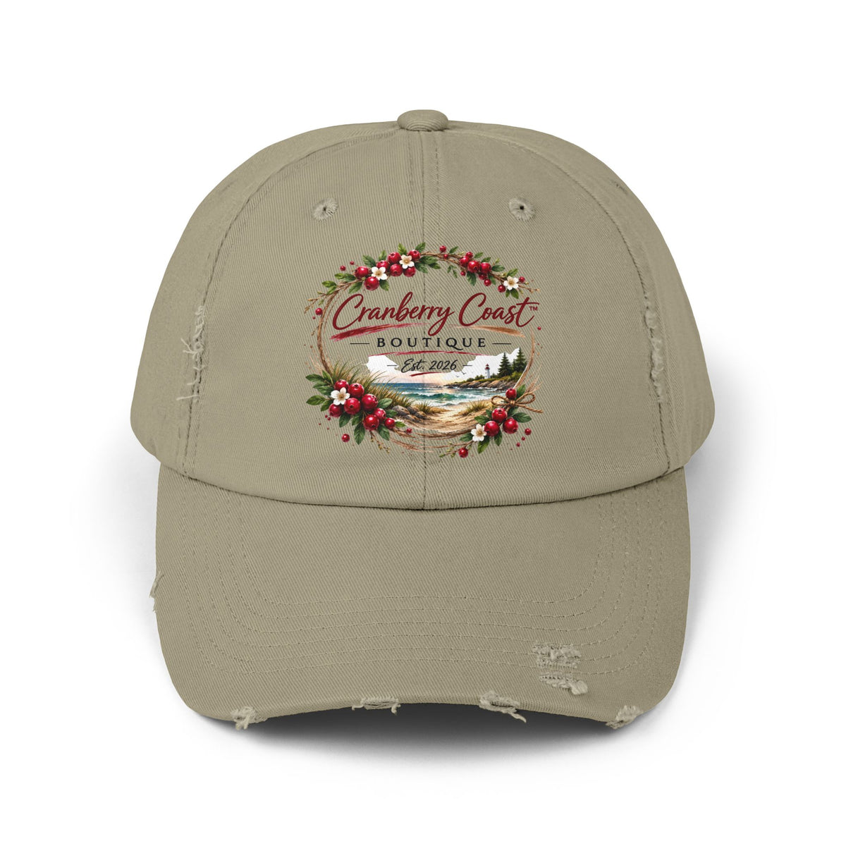 Cranberry Coast Boutique Distressed Hat