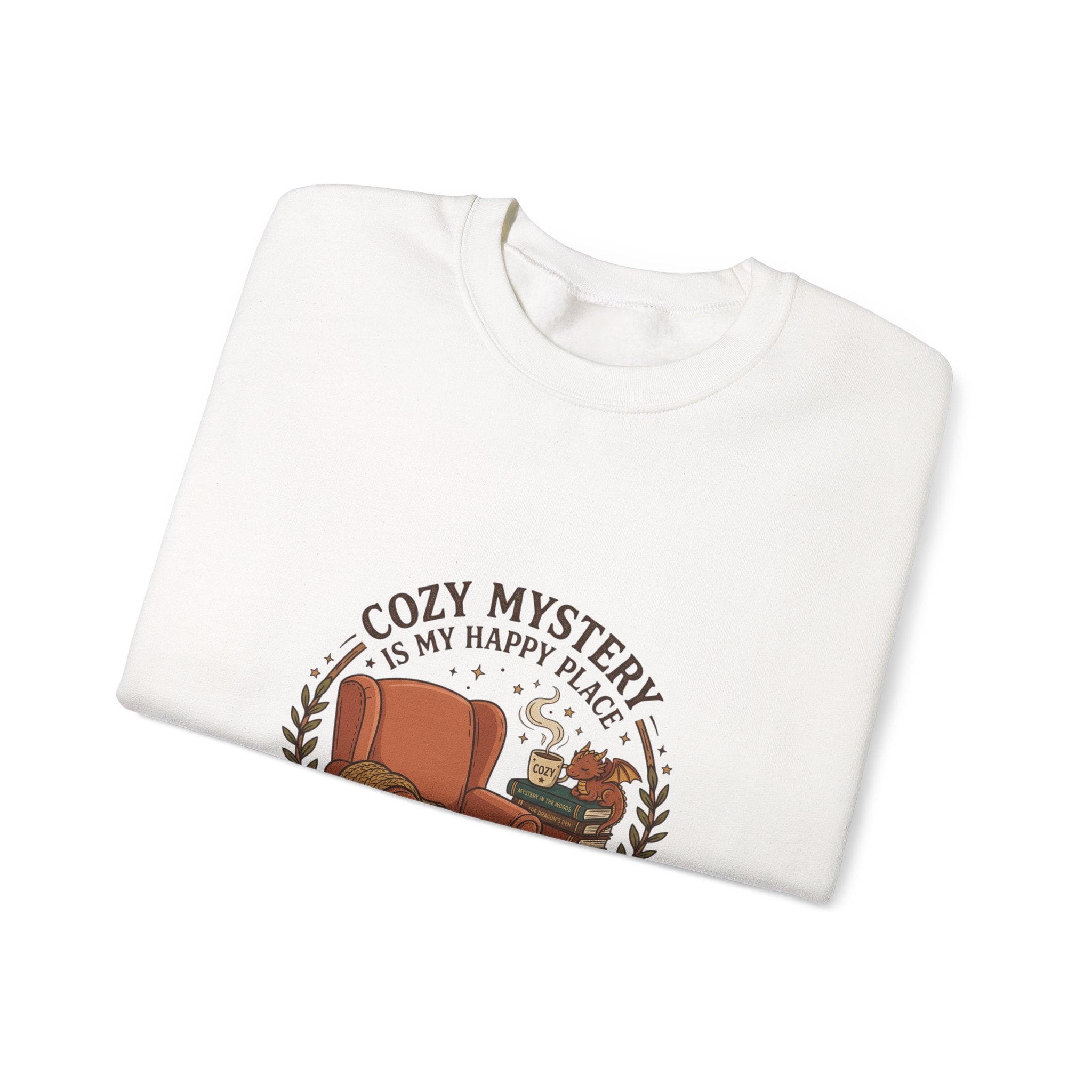 "Cozy Mystery Is My Happy Place" Crewneck Sweatshirt