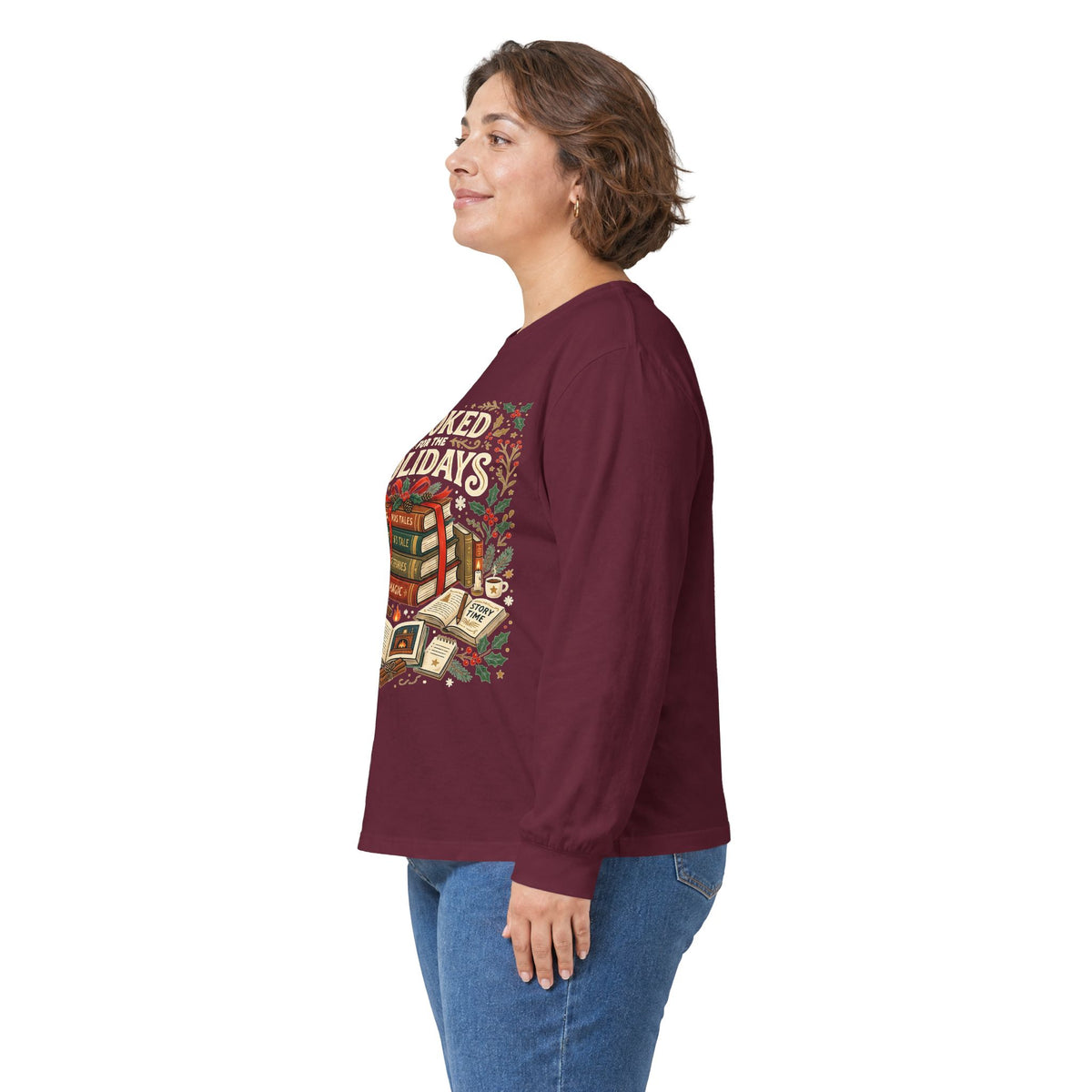 Booked for the Holidays Long Sleeve Tee