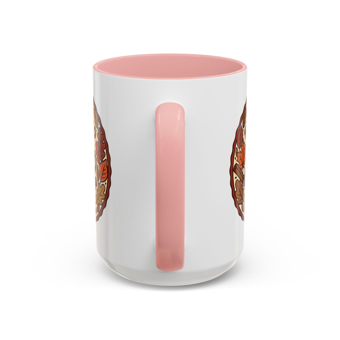 Sip Into Fall Accent Coffee Mug — Autumn Leaves & Hot Cup Design (11/15oz)