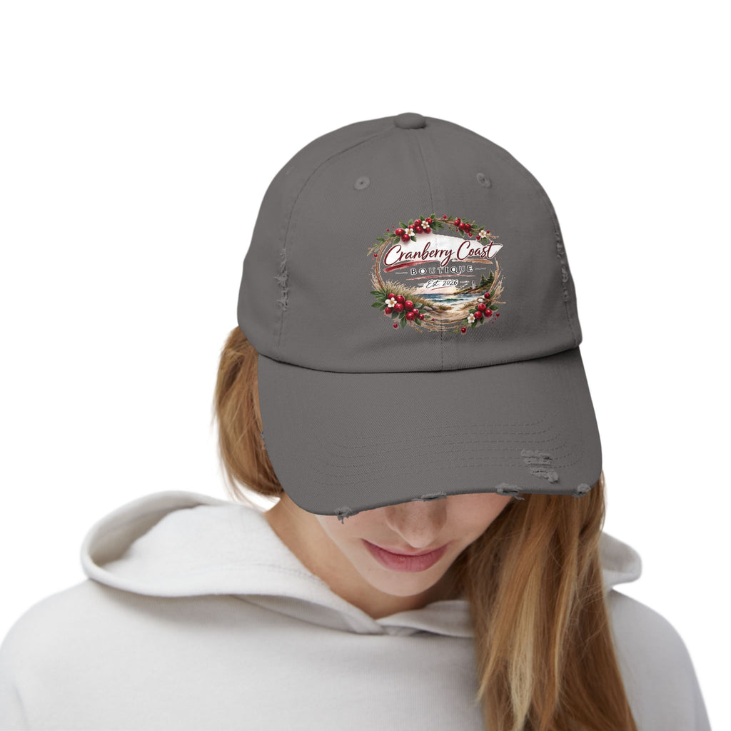 Cranberry Coast Boutique Distressed Hat