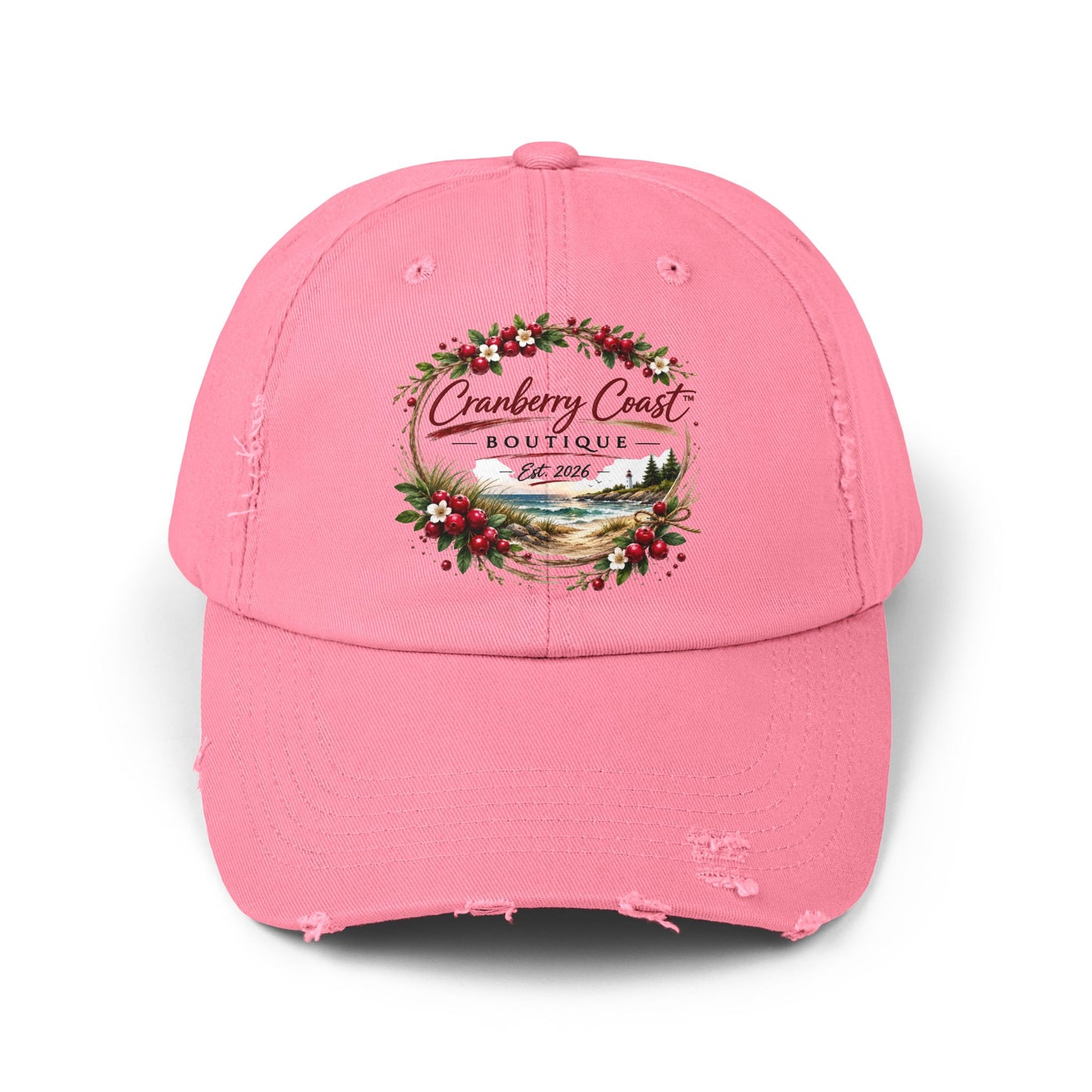 Cranberry Coast Boutique Distressed Hat
