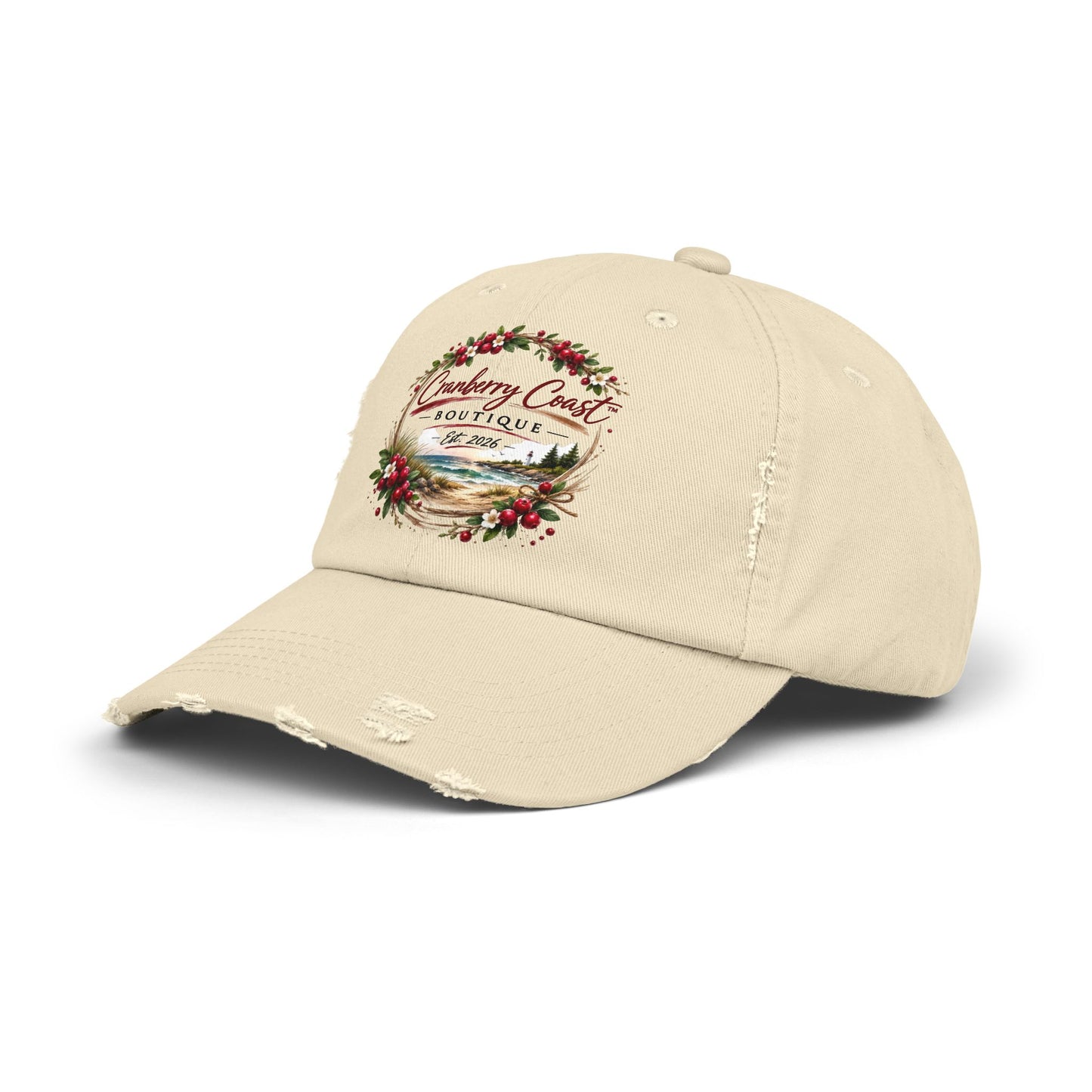Cranberry Coast Boutique Distressed Hat