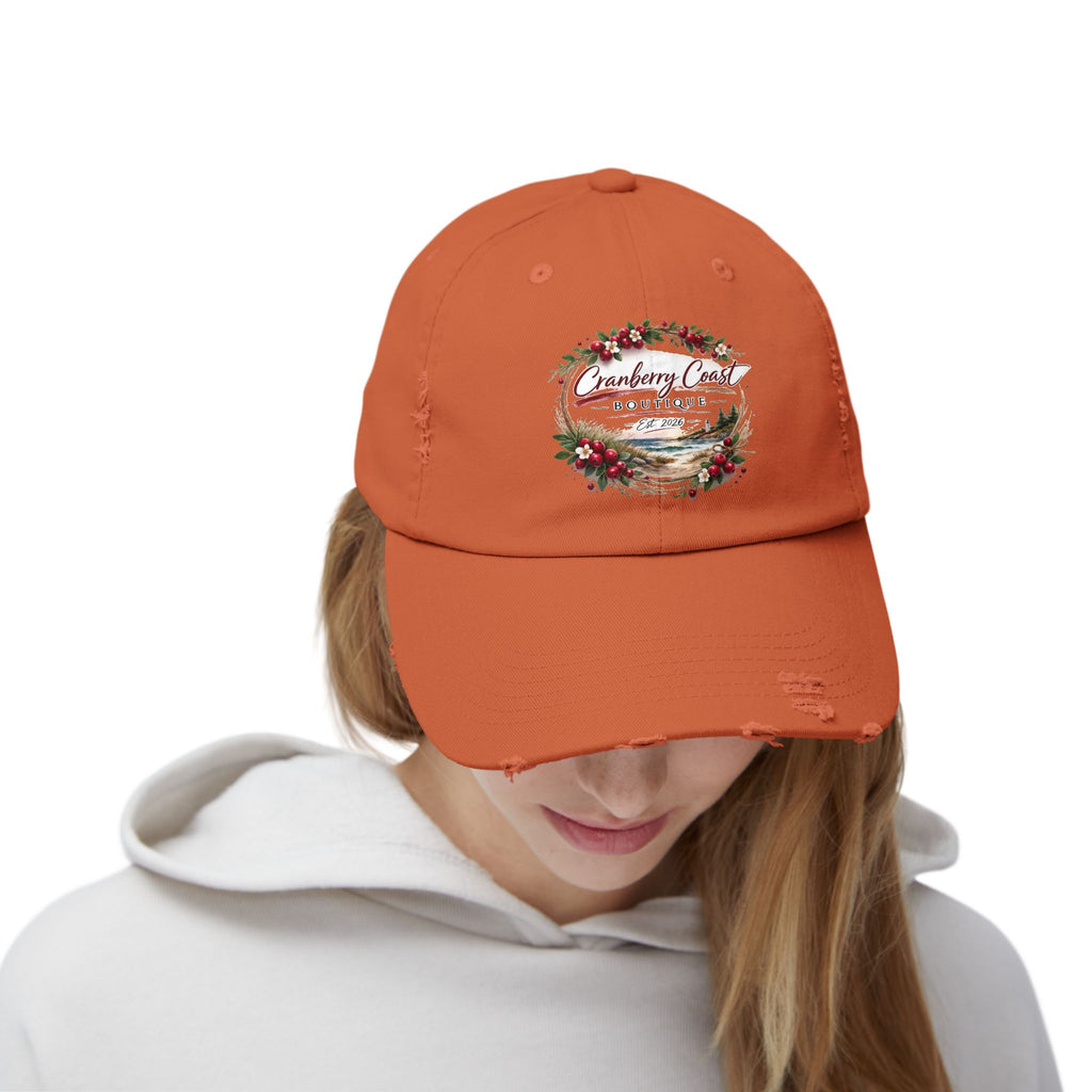 Cranberry Coast Boutique Distressed Hat