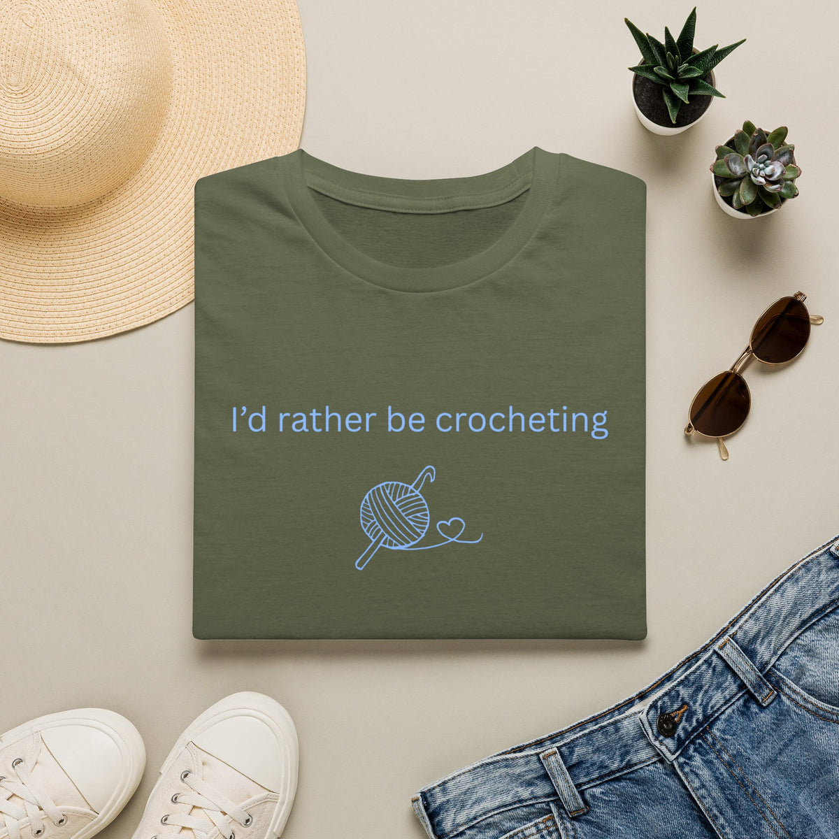 I'd Rather Be Crocheting Tee