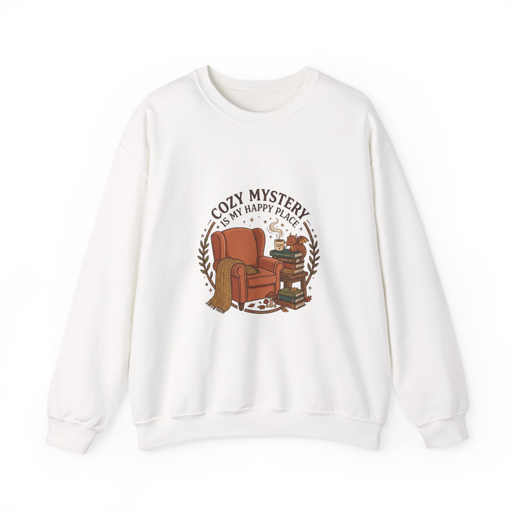 "Cozy Mystery Is My Happy Place" Crewneck Sweatshirt