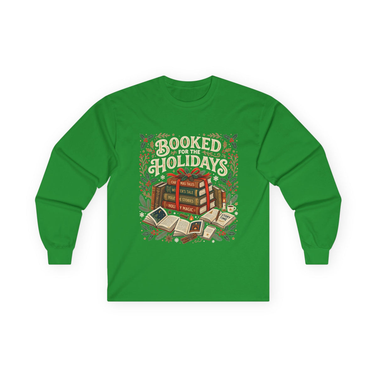 Booked for the Holidays Long Sleeve Tee