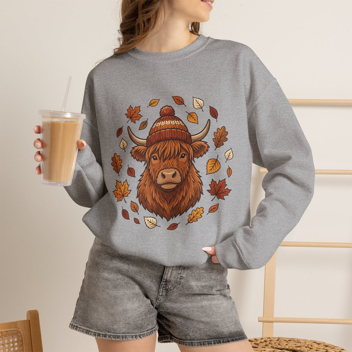 Highland Cow Fall Sweatshirt