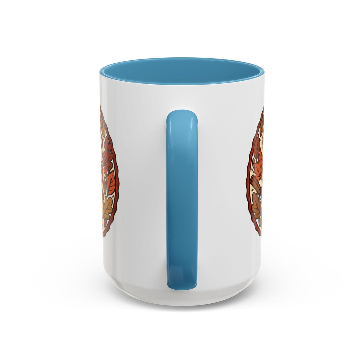 Sip Into Fall Accent Coffee Mug — Autumn Leaves & Hot Cup Design (11/15oz)
