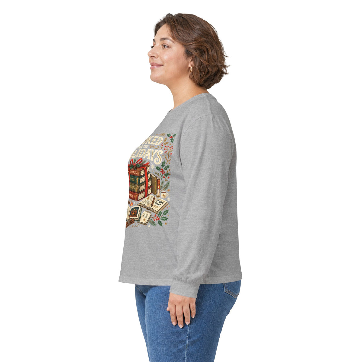 Booked for the Holidays Long Sleeve Tee
