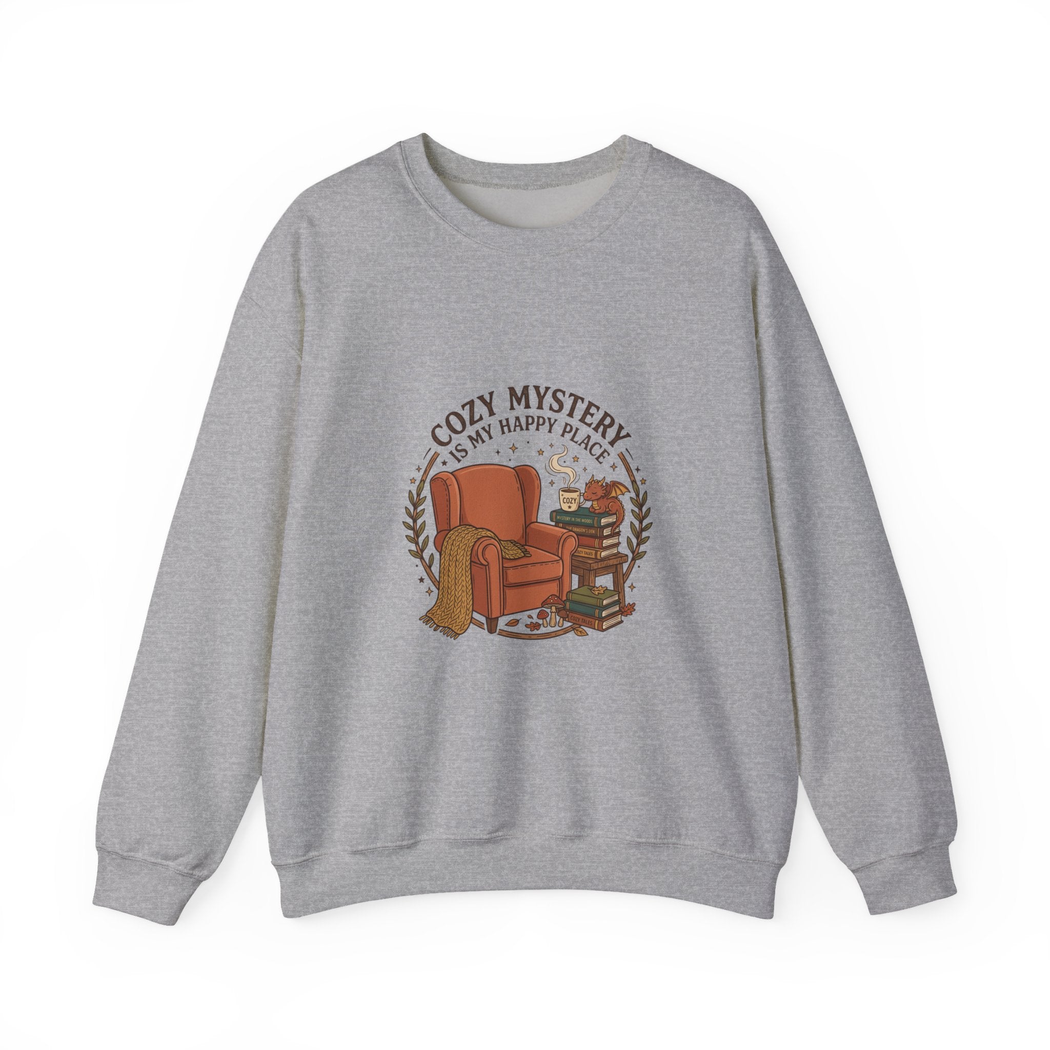 "Cozy Mystery Is My Happy Place" Crewneck Sweatshirt