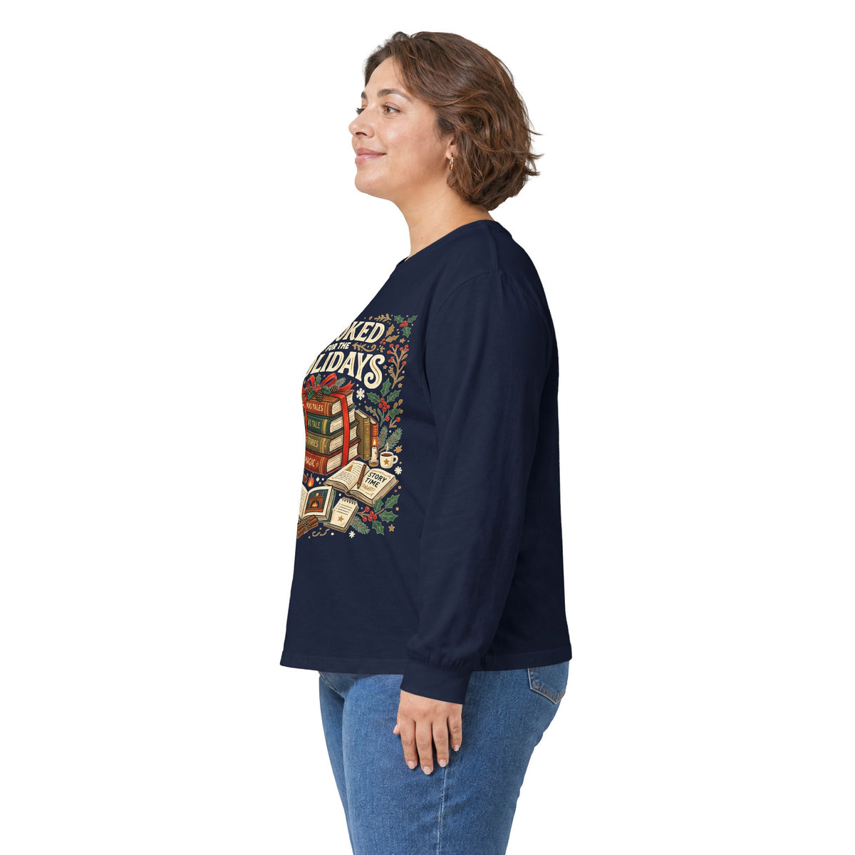 Booked for the Holidays Long Sleeve Tee