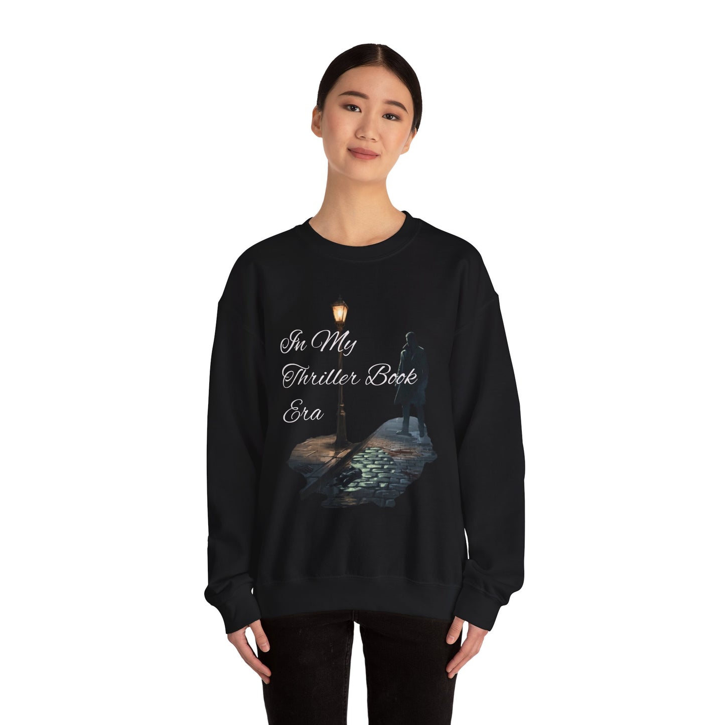 In My Thriller Book Era White Lettering Crewneck