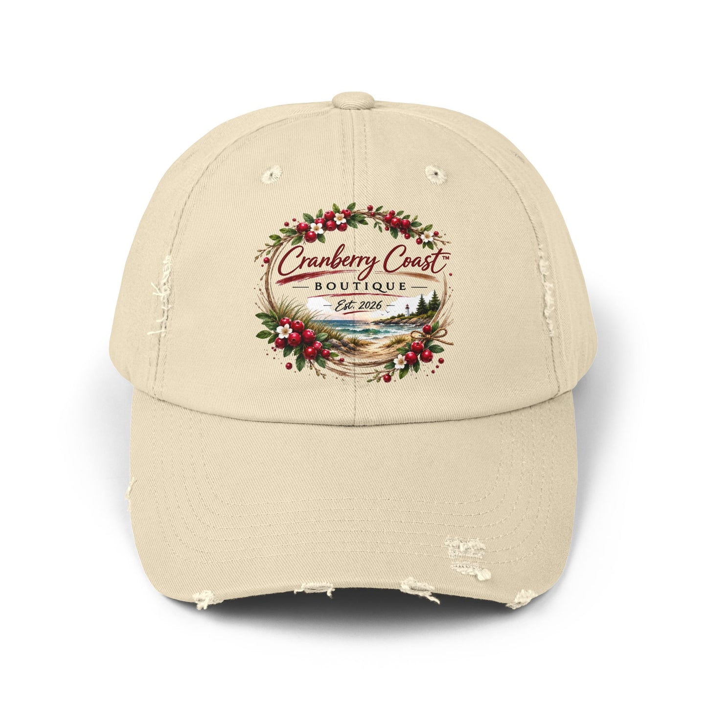 Cranberry Coast Boutique Distressed Hat