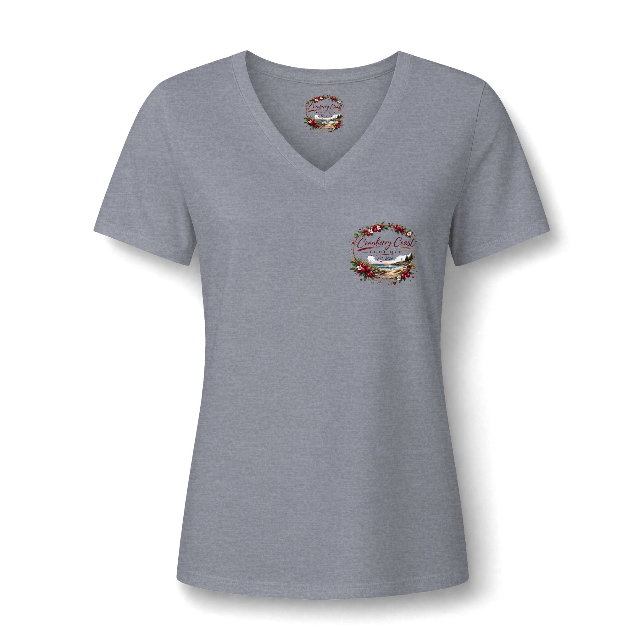 Cranberry Coast Boutique V-Neck Tee