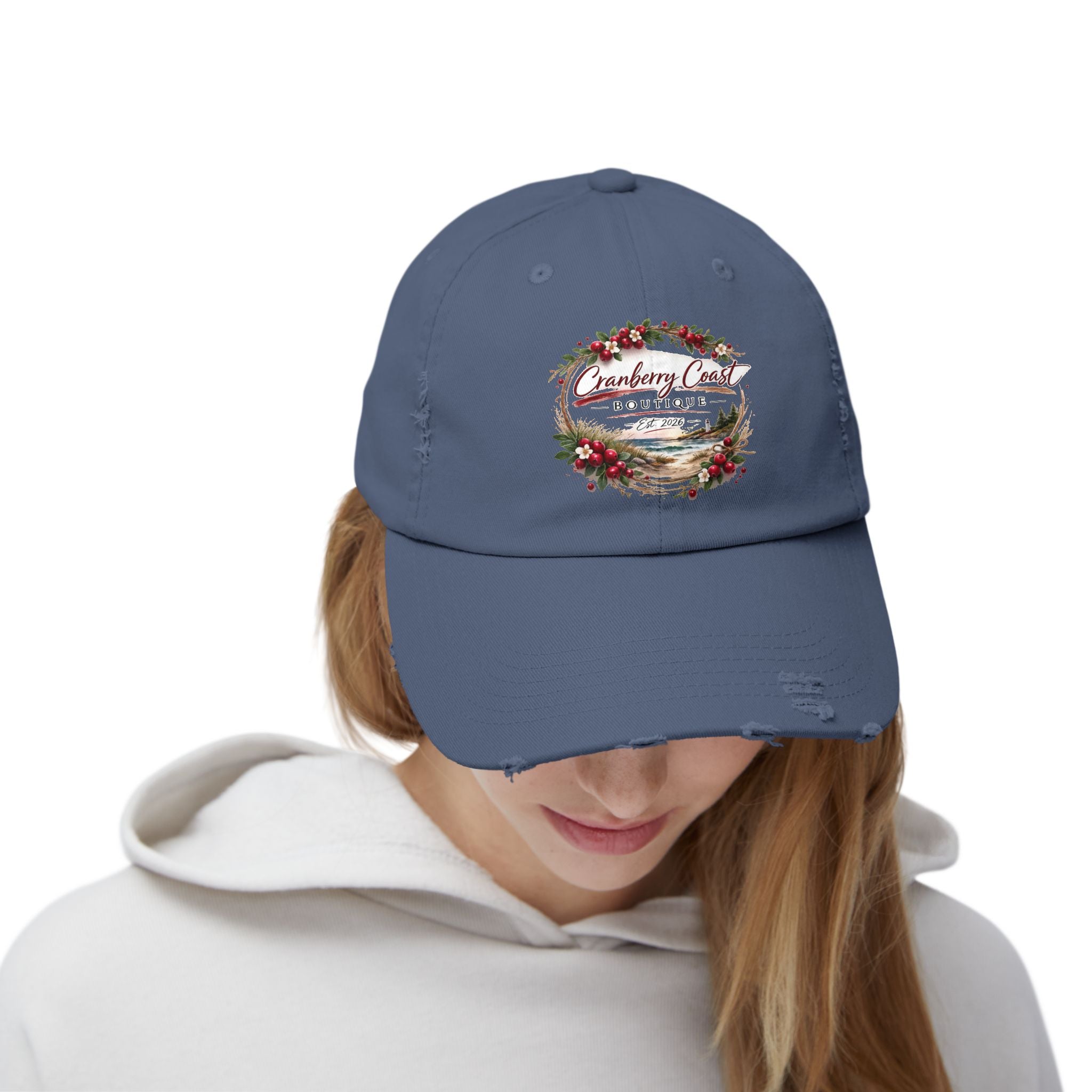 Cranberry Coast Boutique Distressed Hat