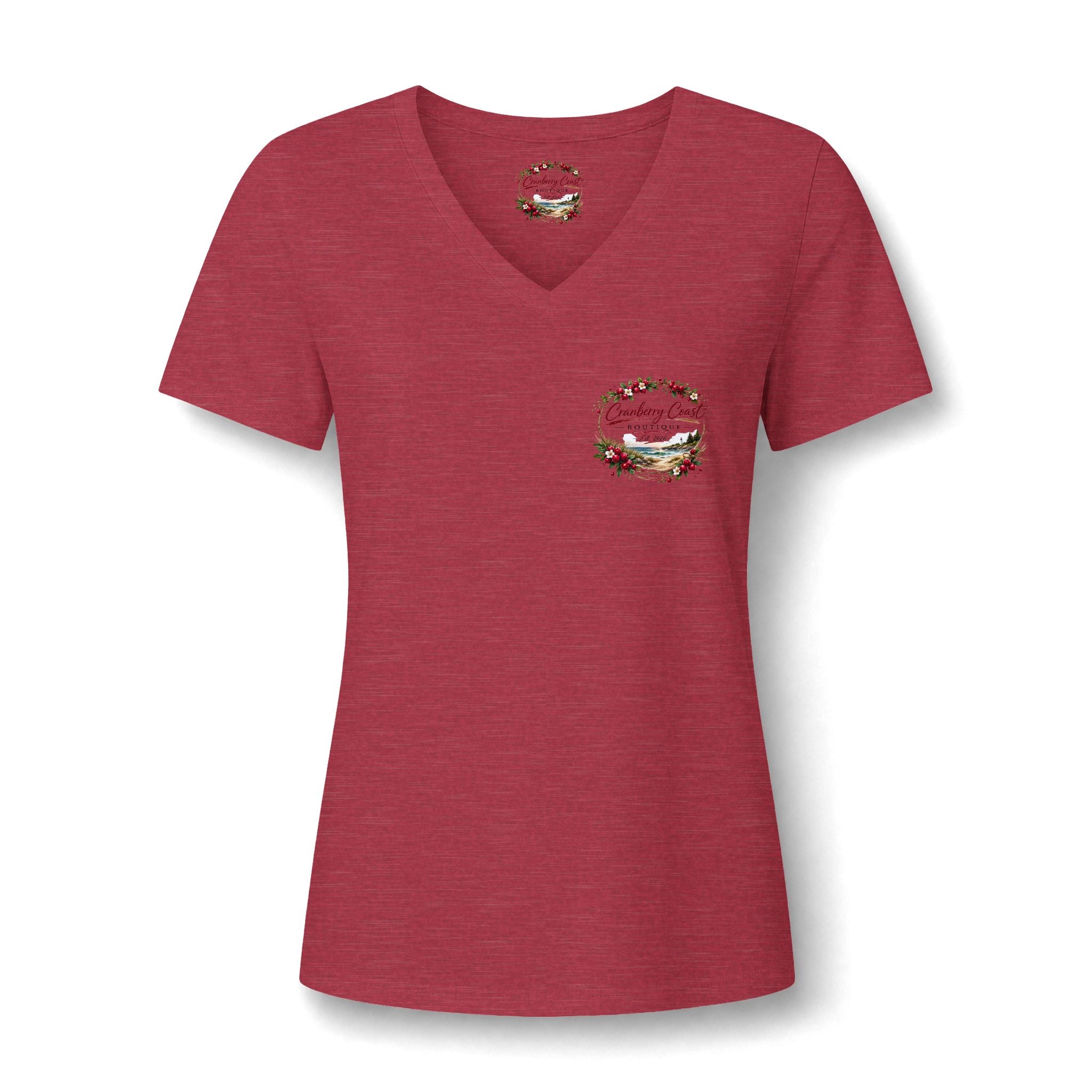 Cranberry Coast Boutique V-Neck Tee