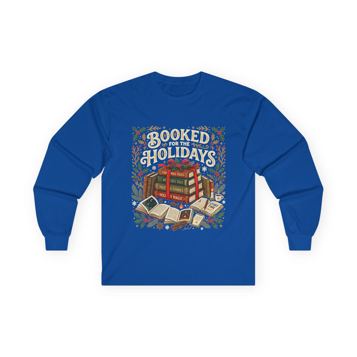 Booked for the Holidays Long Sleeve Tee