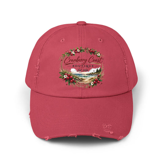 Cranberry Coast Boutique Distressed Hat