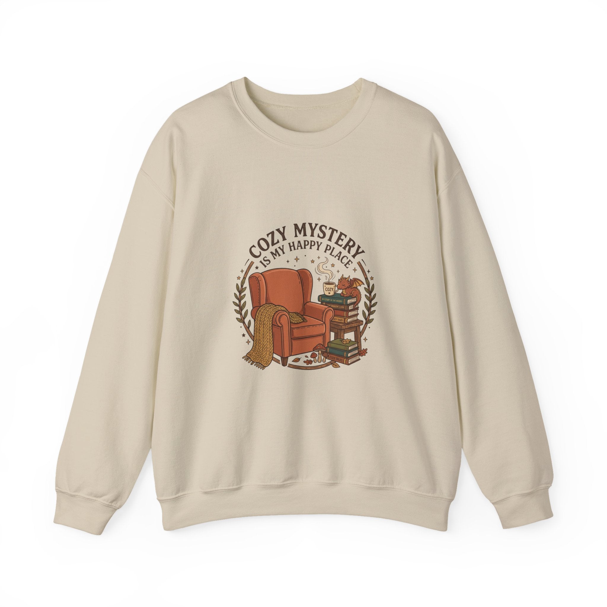 "Cozy Mystery Is My Happy Place" Crewneck Sweatshirt