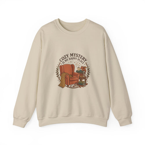 "Cozy Mystery Is My Happy Place" Crewneck Sweatshirt