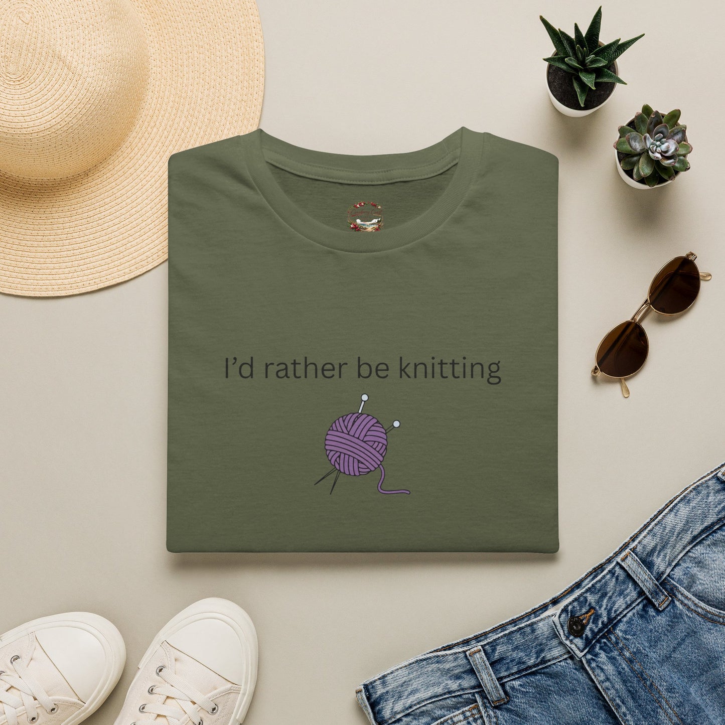 I'd Rather Be Knitting Graphic Tee