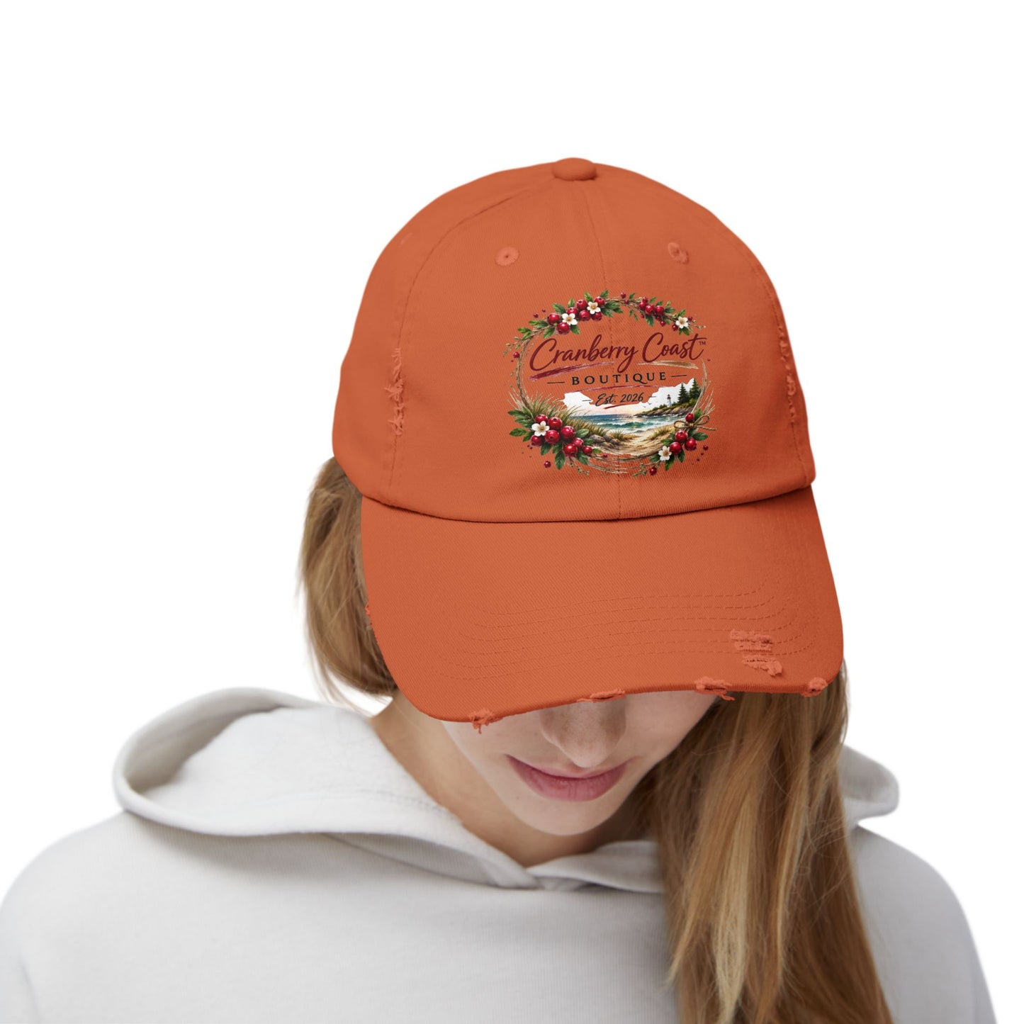 Cranberry Coast Boutique Distressed Hat