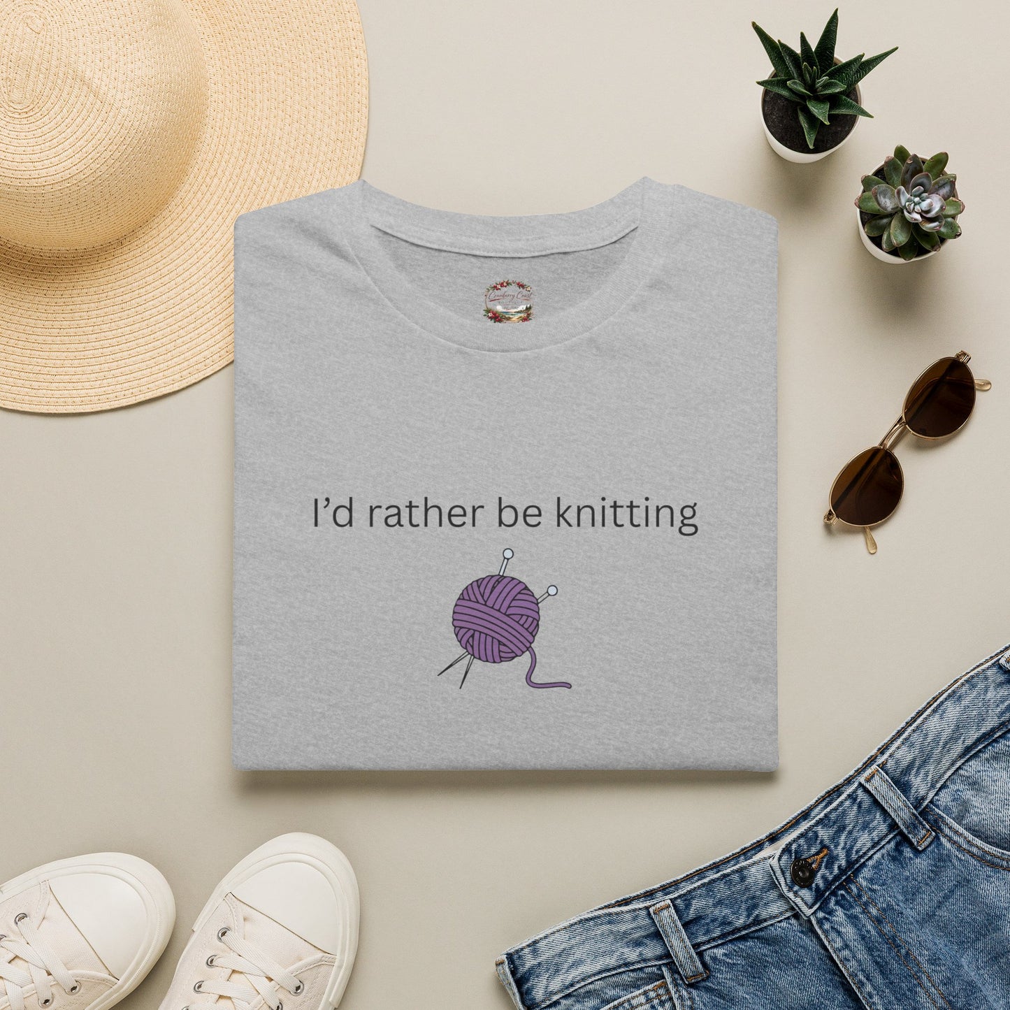 I'd Rather Be Knitting Graphic Tee