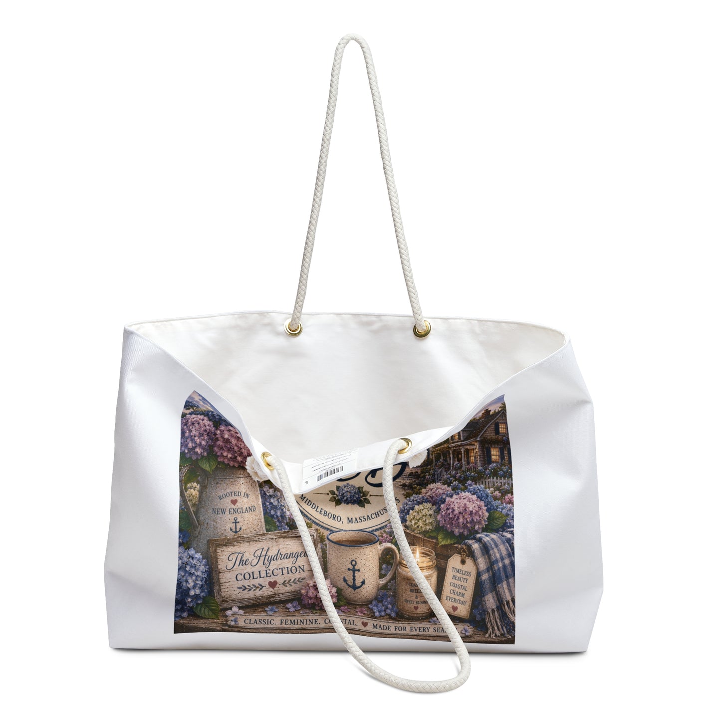 Nautical Hydrangea Travel Tote